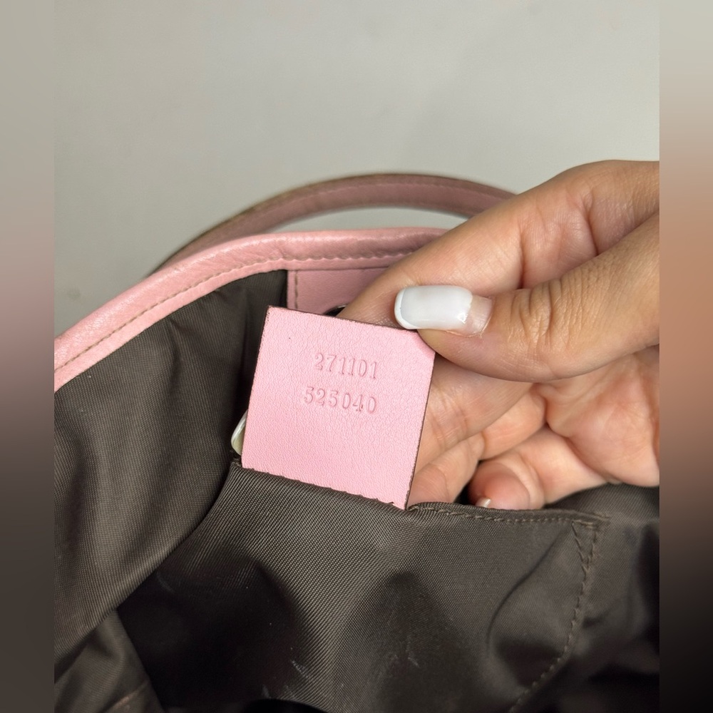 GUCCI GG Monogram Mini Zoo Bird Tote Pink - Picture 14 of 16
